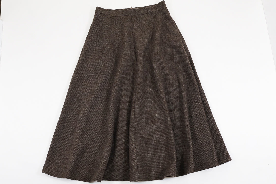 Wool Houndstooth Skirt