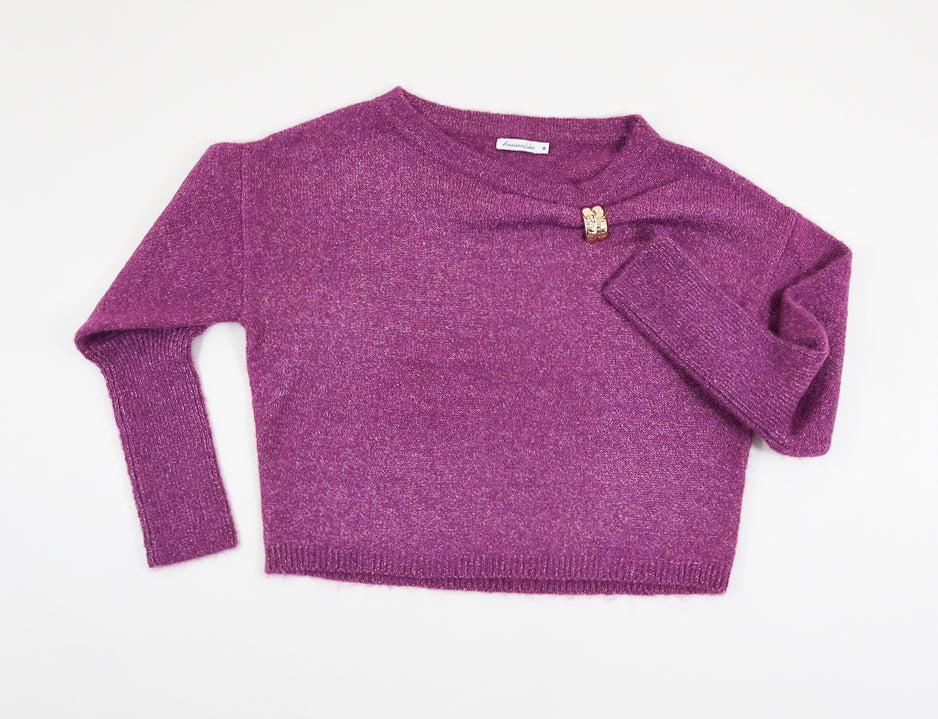 Brooch Knit Sweater
