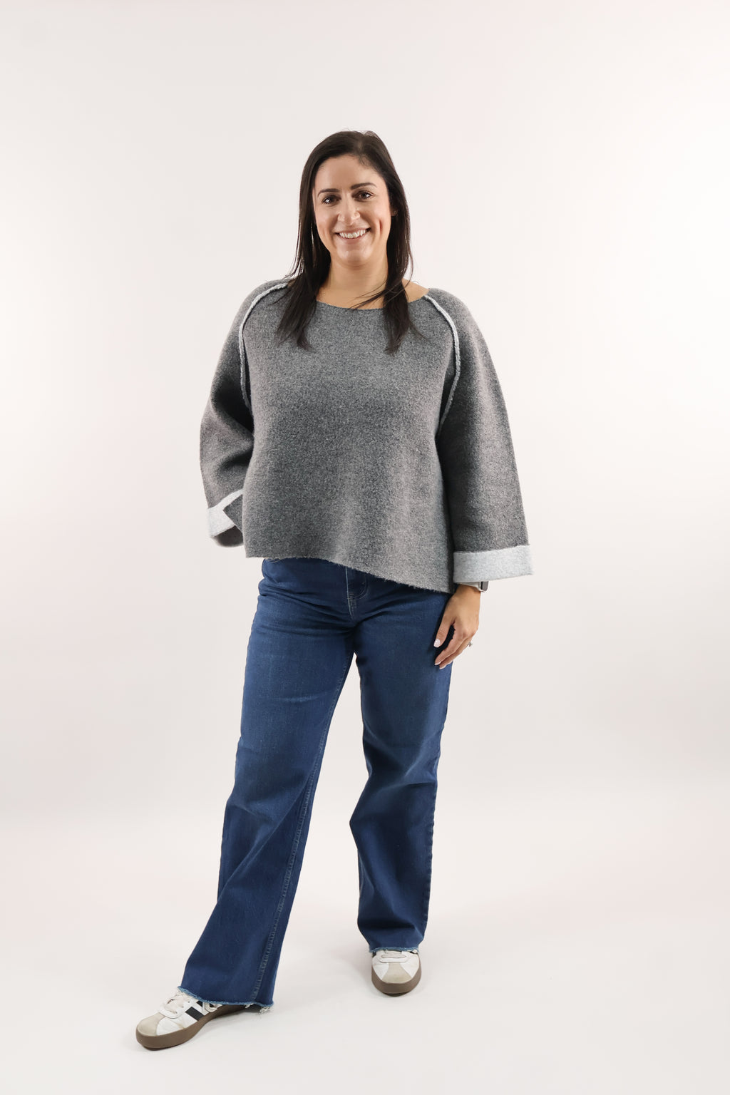 Combination Knit Sweater
