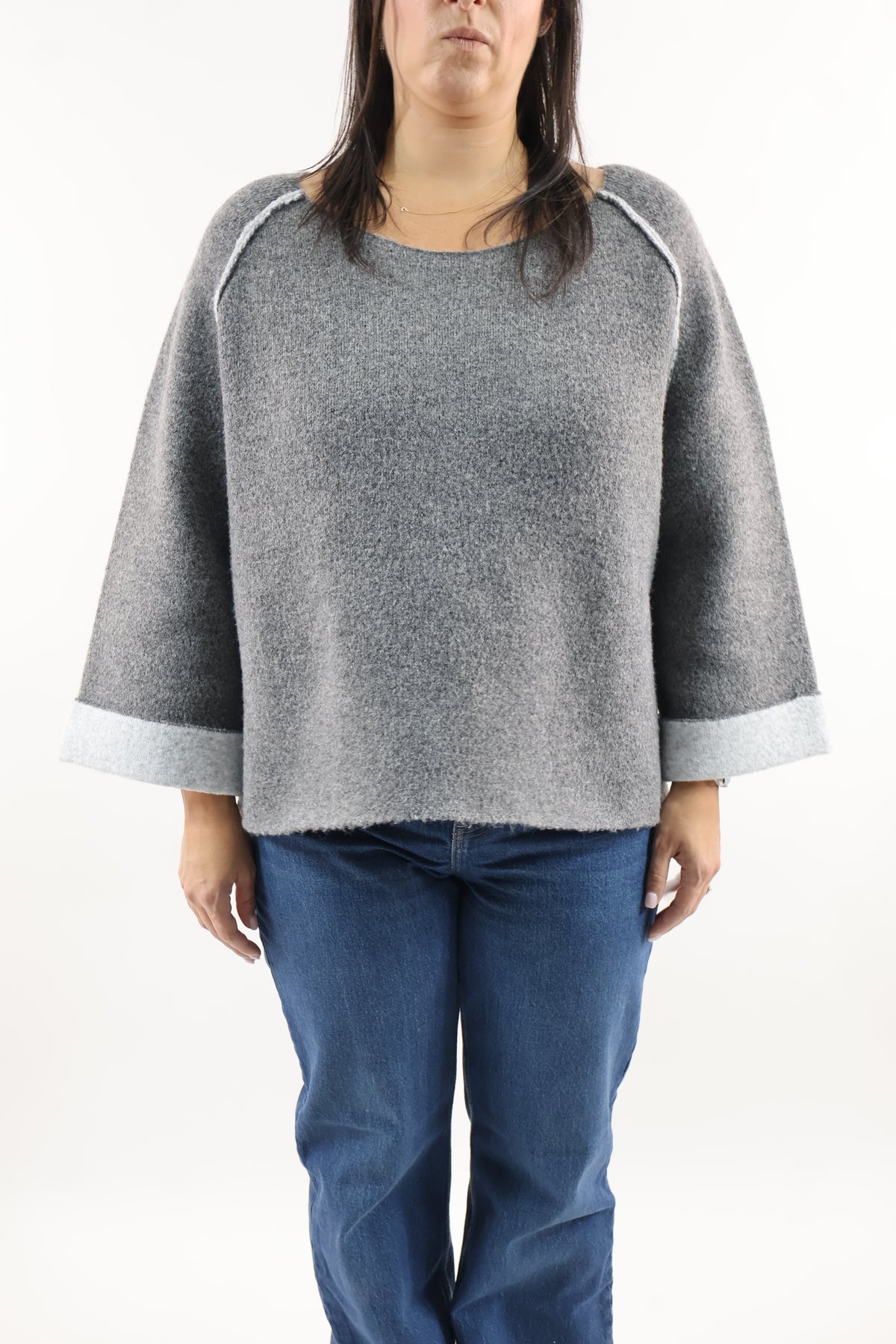 Combination Knit Sweater