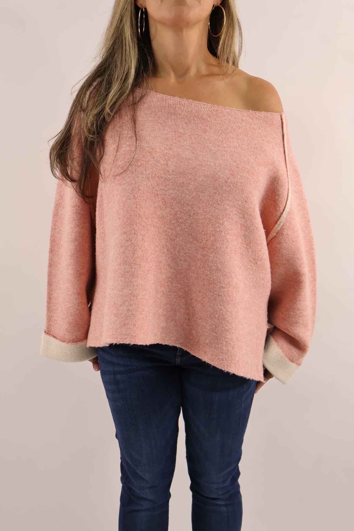 Combination Knit Sweater