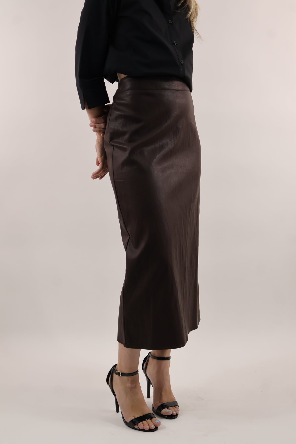 Faux Leather Pencil Skirt