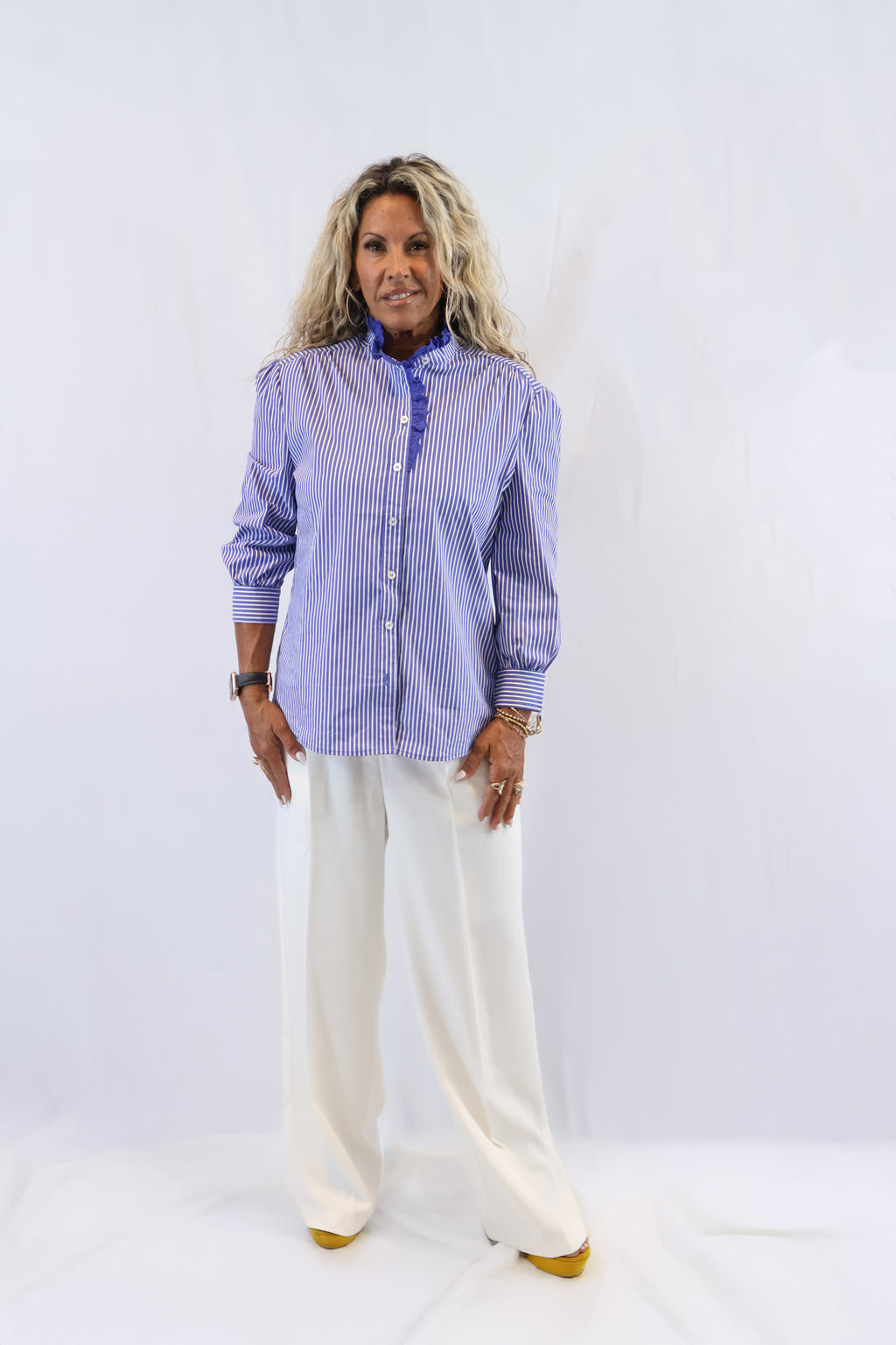Stripe Ruffle Shirt
