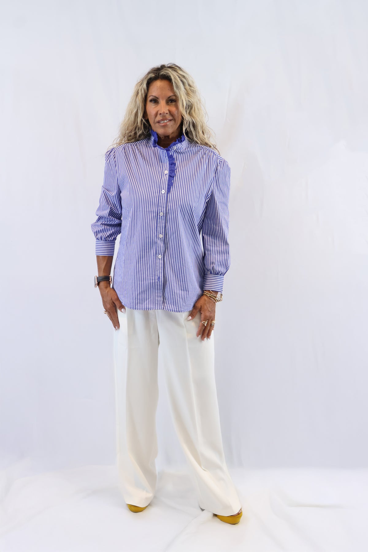 Stripe Ruffle Shirt
