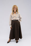 Wool Houndstooth Skirt