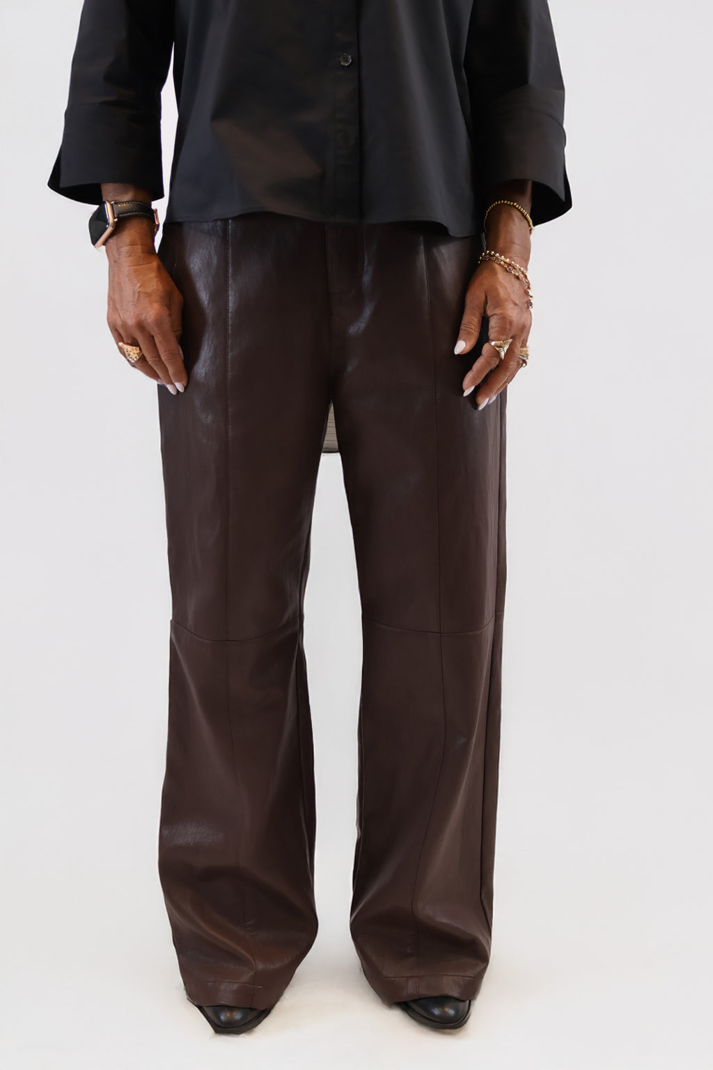 Faux Leather Straight Pant