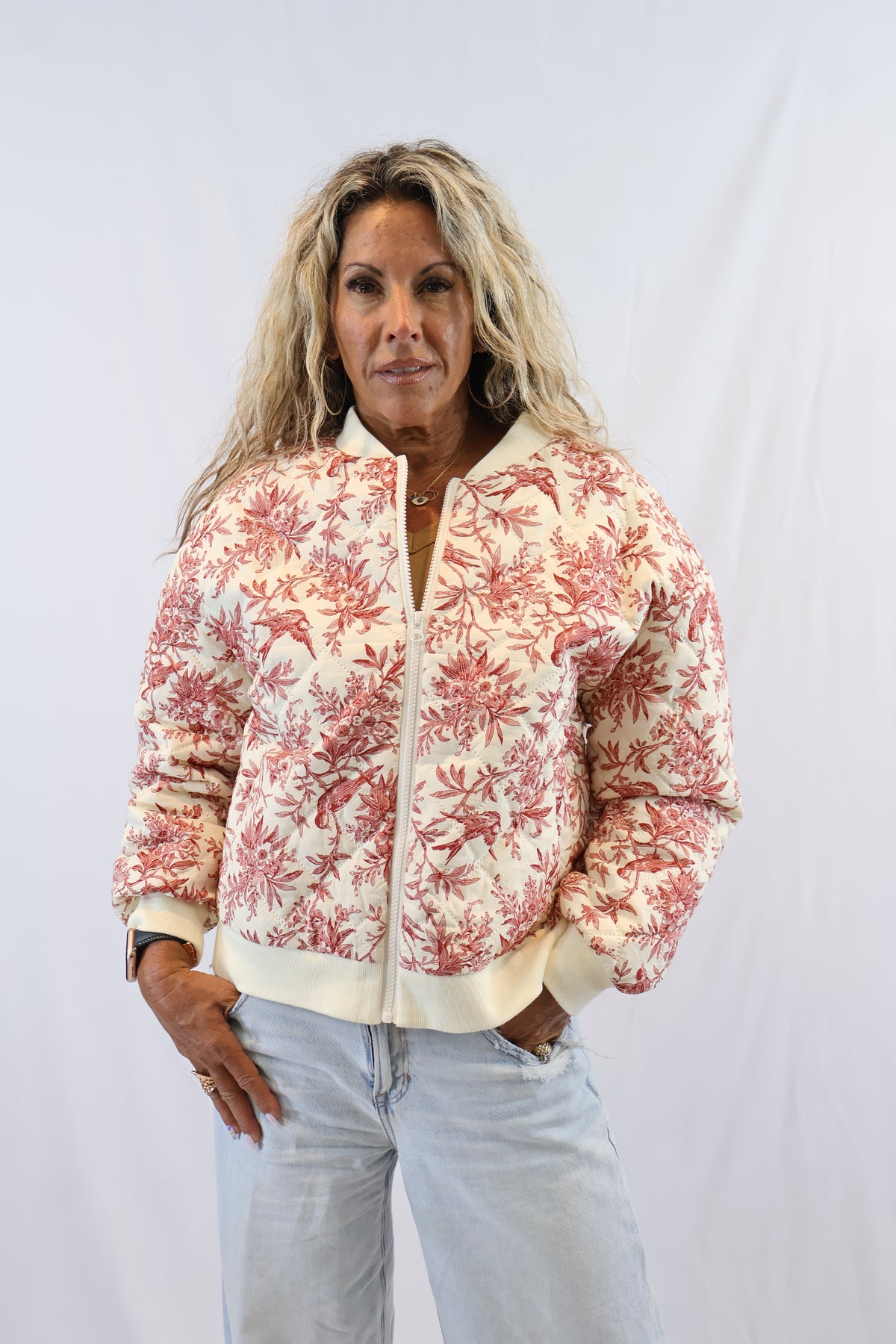 Quilted Bomber Jacket