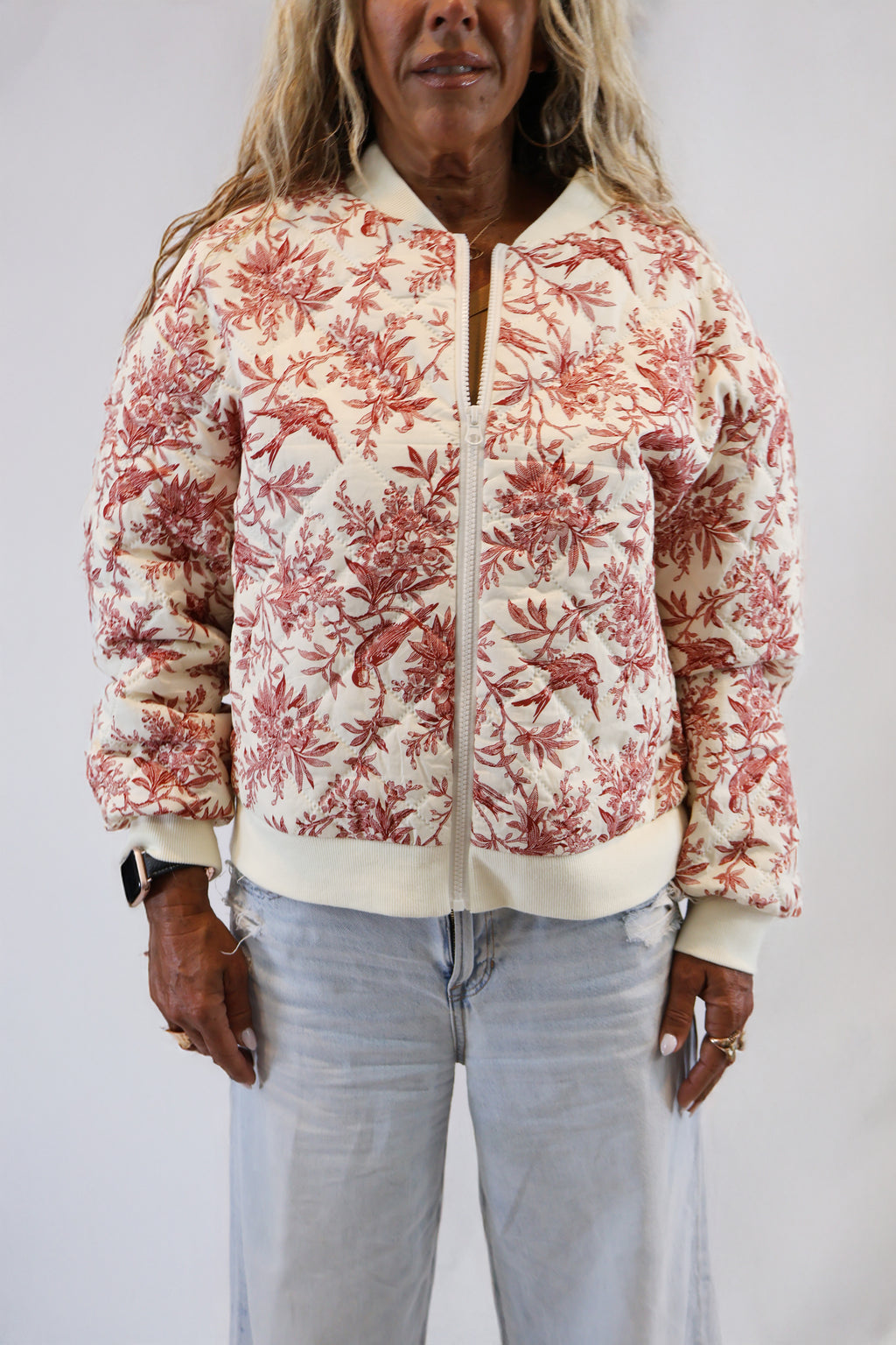 Quilted Bomber Jacket