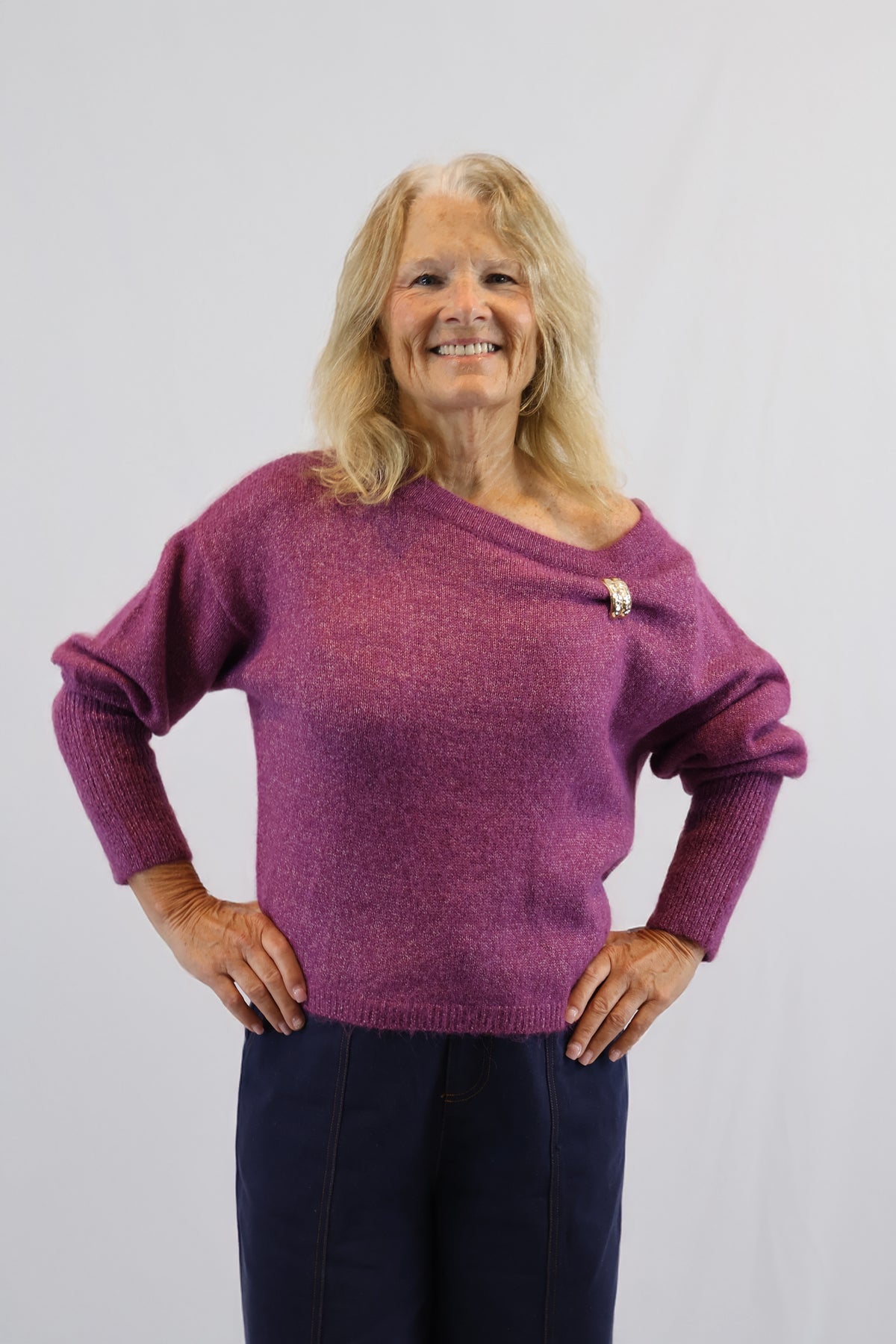 Brooch Knit Sweater