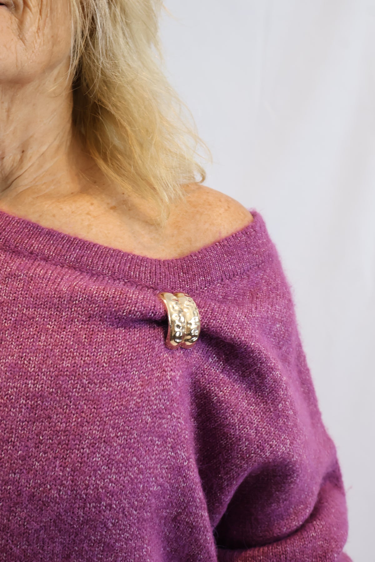 Brooch Knit Sweater