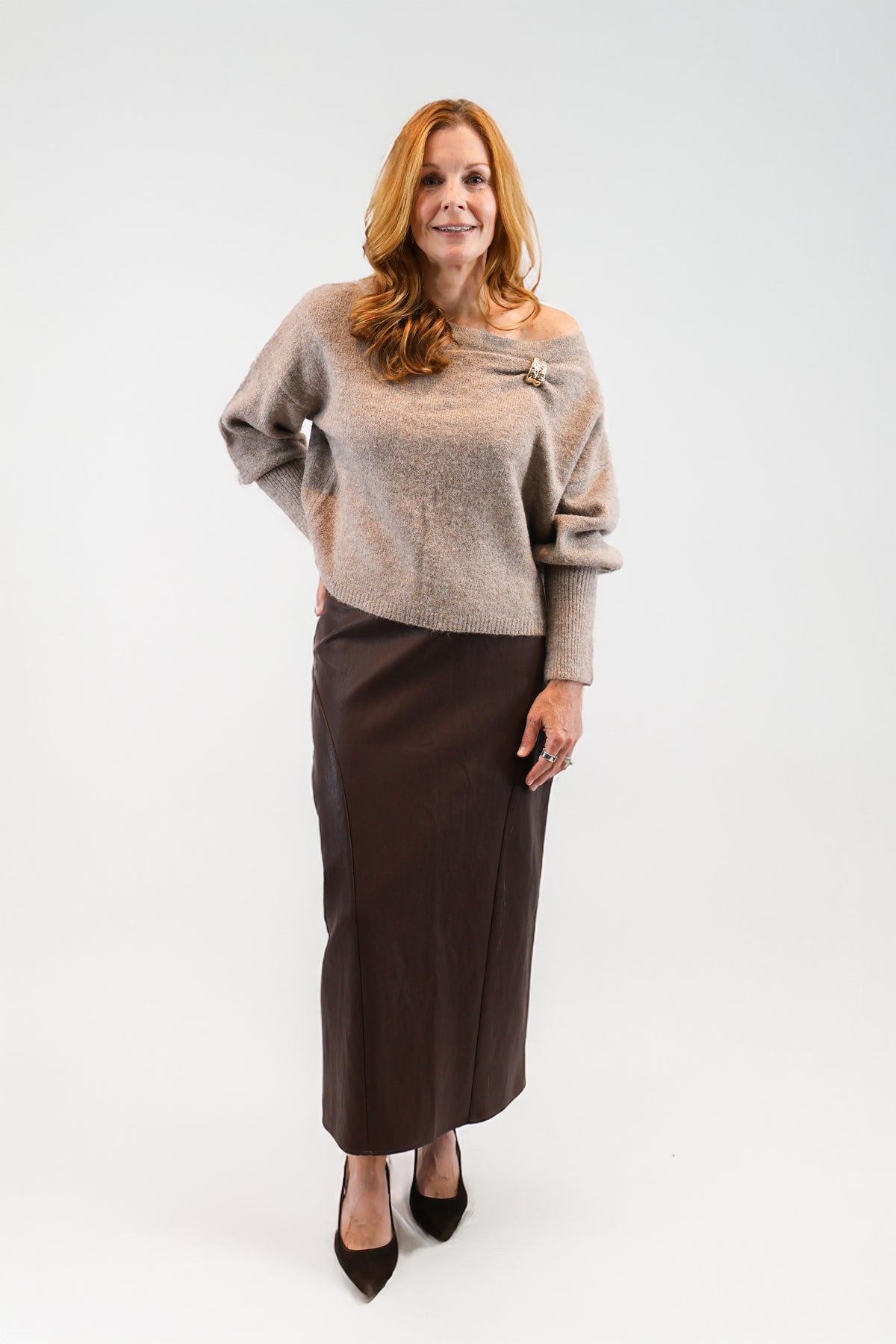 Faux Leather Pencil Skirt