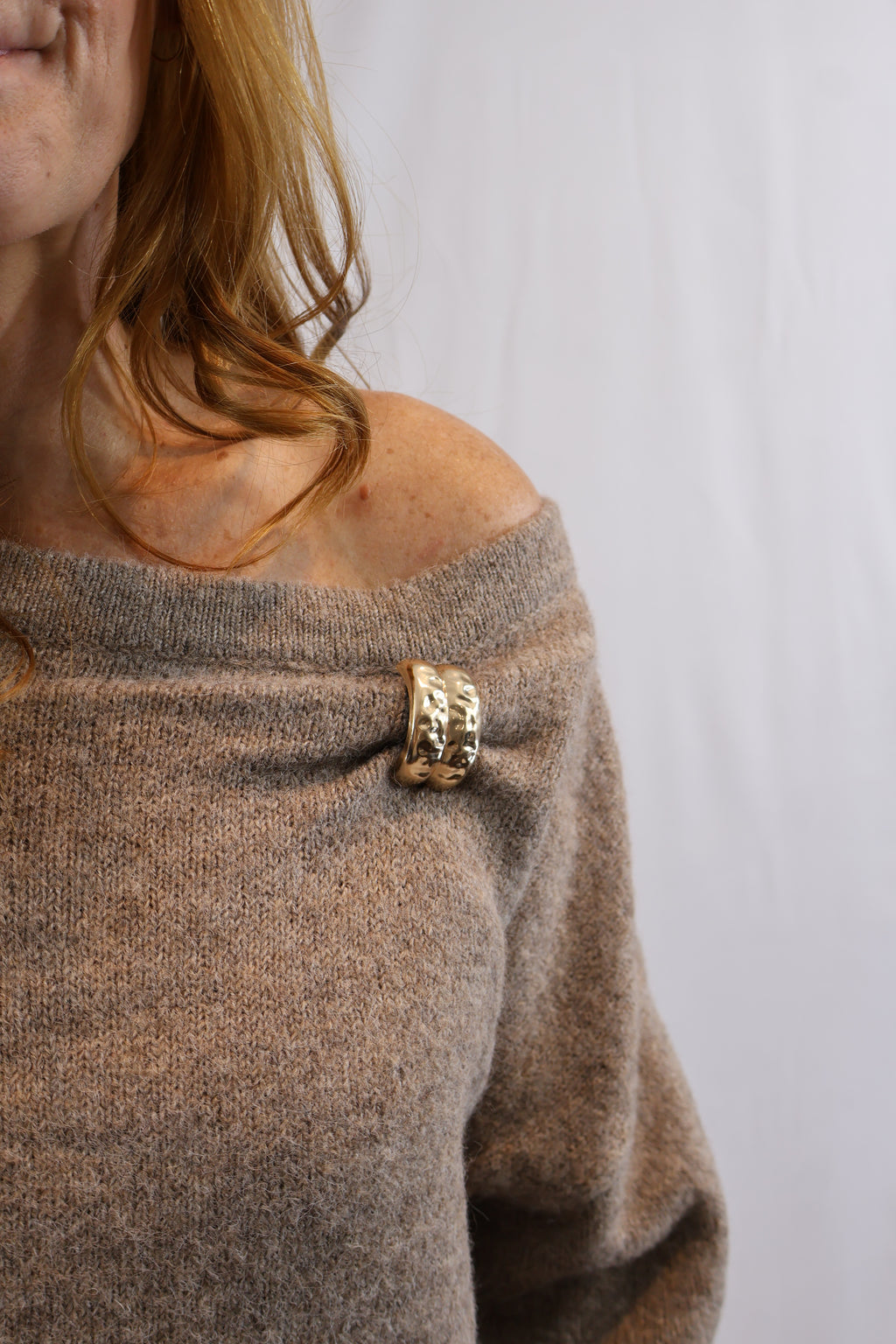 Brooch Knit Sweater