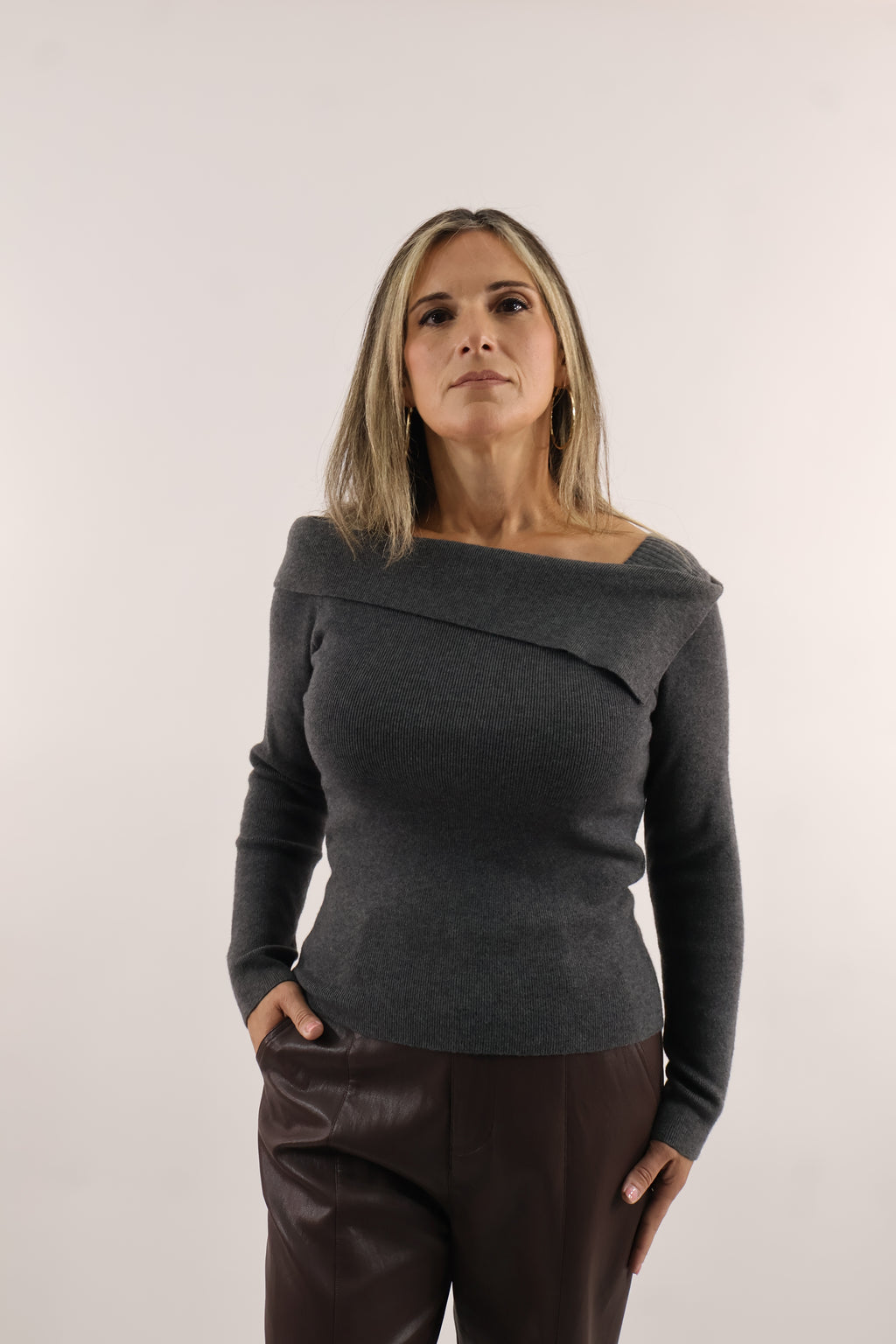 Open Neck Sweater