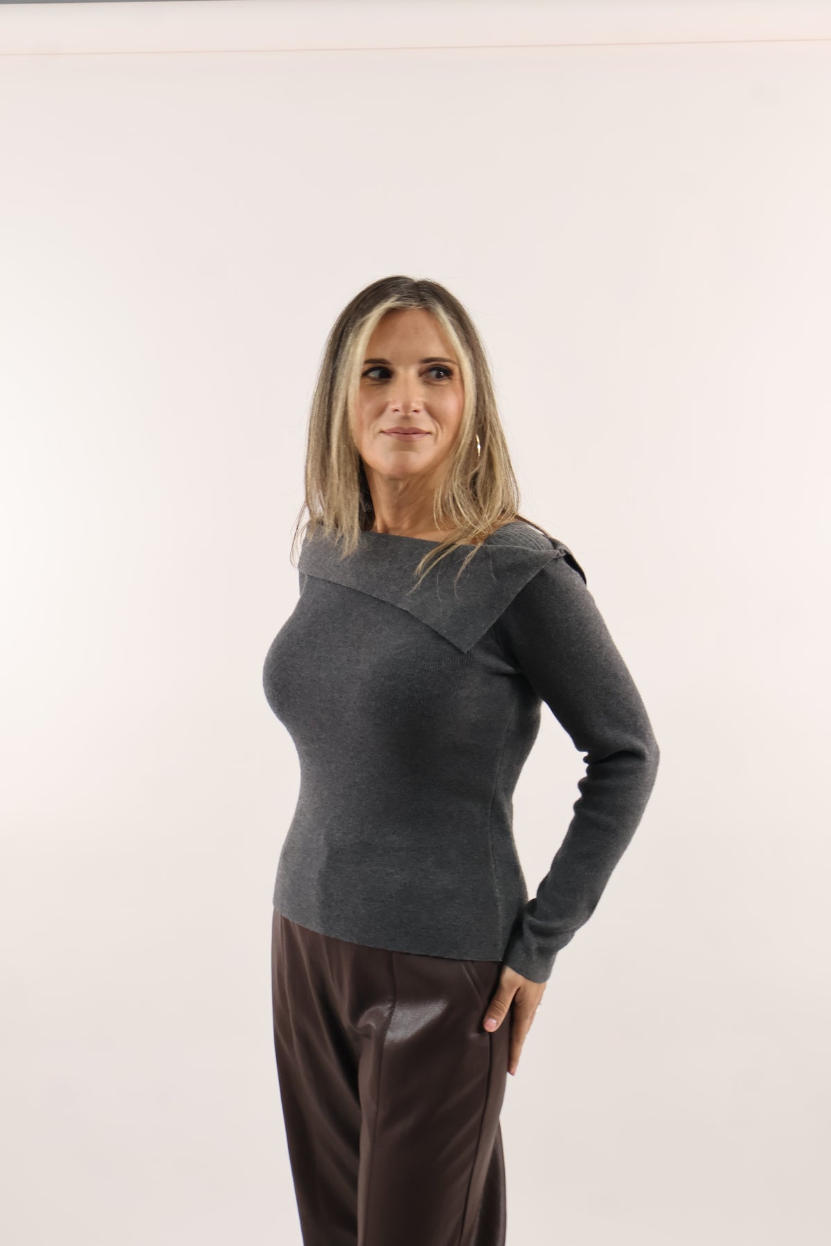 Open Neck Sweater