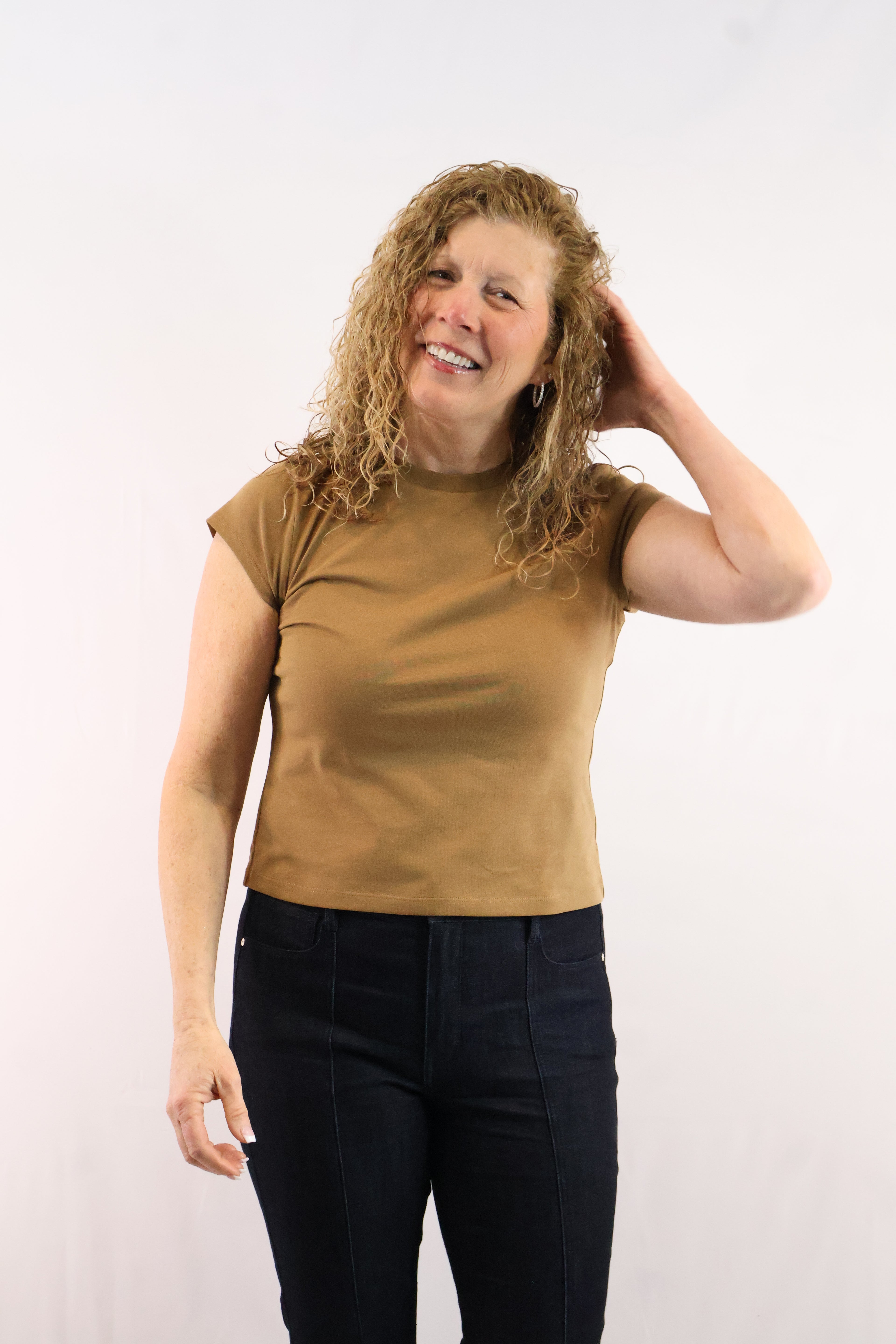 Cap Sleeve Solid Tee