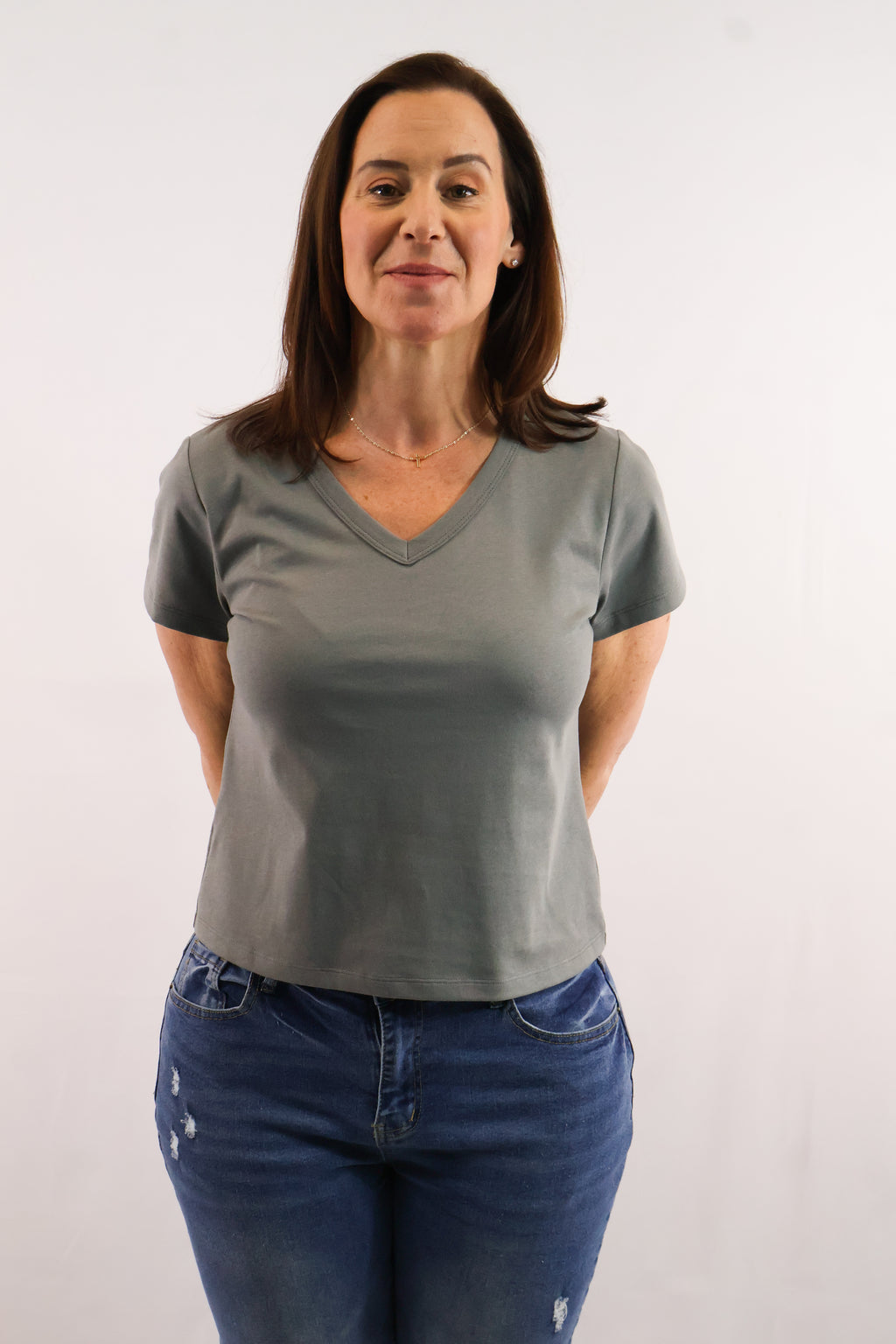 V-Neck Solid Tee