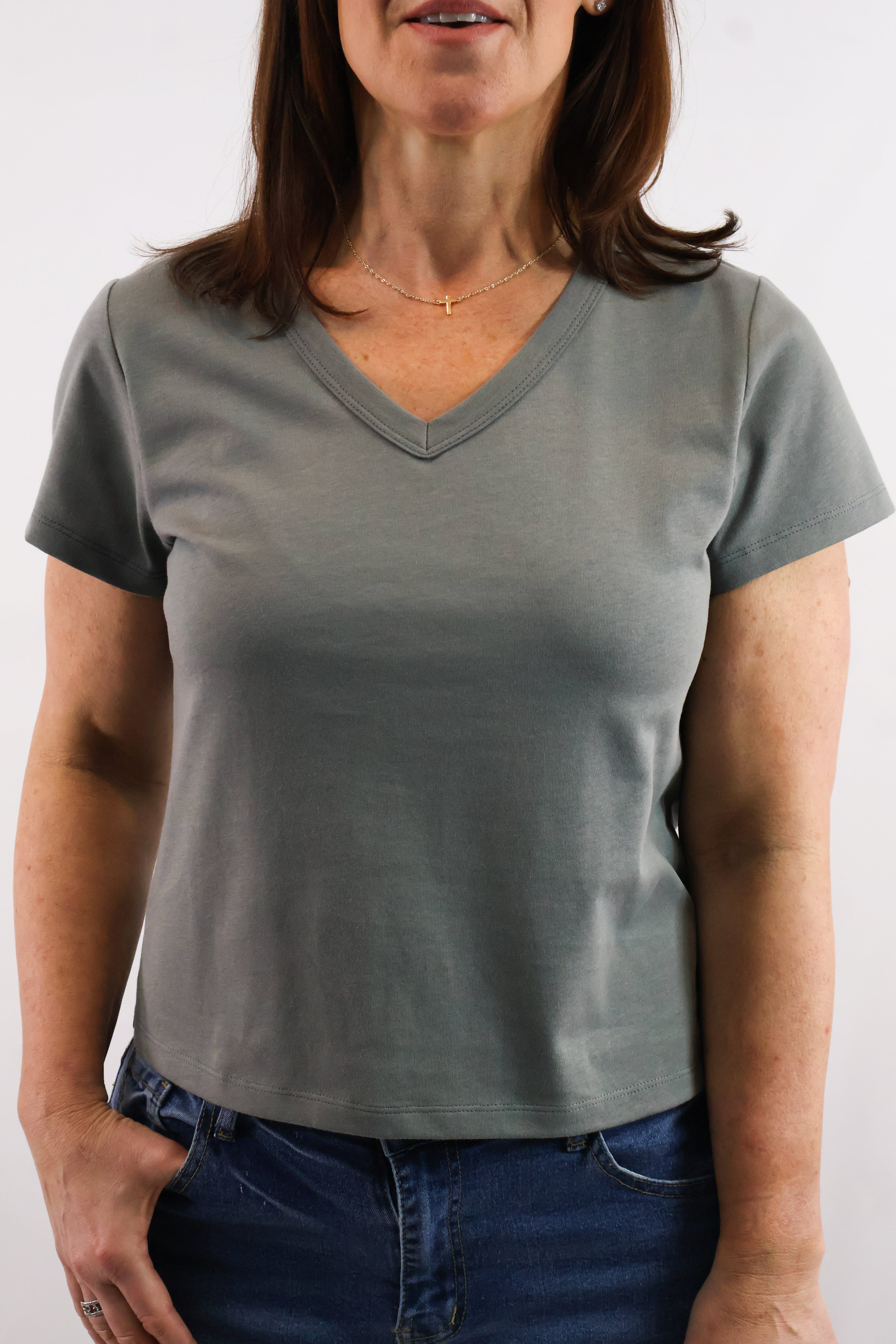 V-Neck Solid Tee